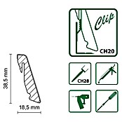 Profiles And More Podna Kutna Lajsna FU147H Sivi Hrast Cantaris 240 Cm