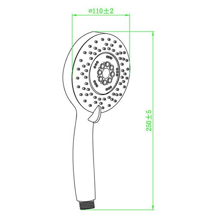 Galaxis LED Handbrause Anzahl Strahlarten 3 Ø 11 cm Chrom