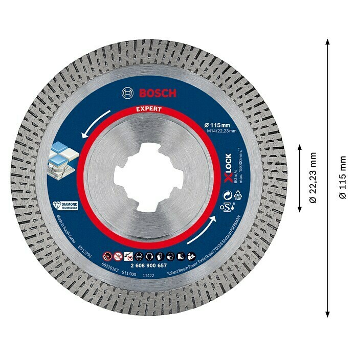 Bosch Professional Disque de tronçonnage au diamant Standard for Hard