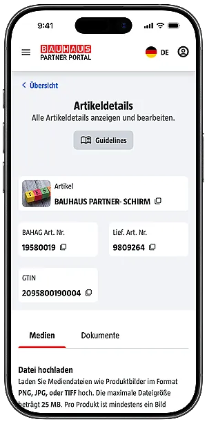 Übersicht über die Task-Center-Seite im Bahag-Portal.
