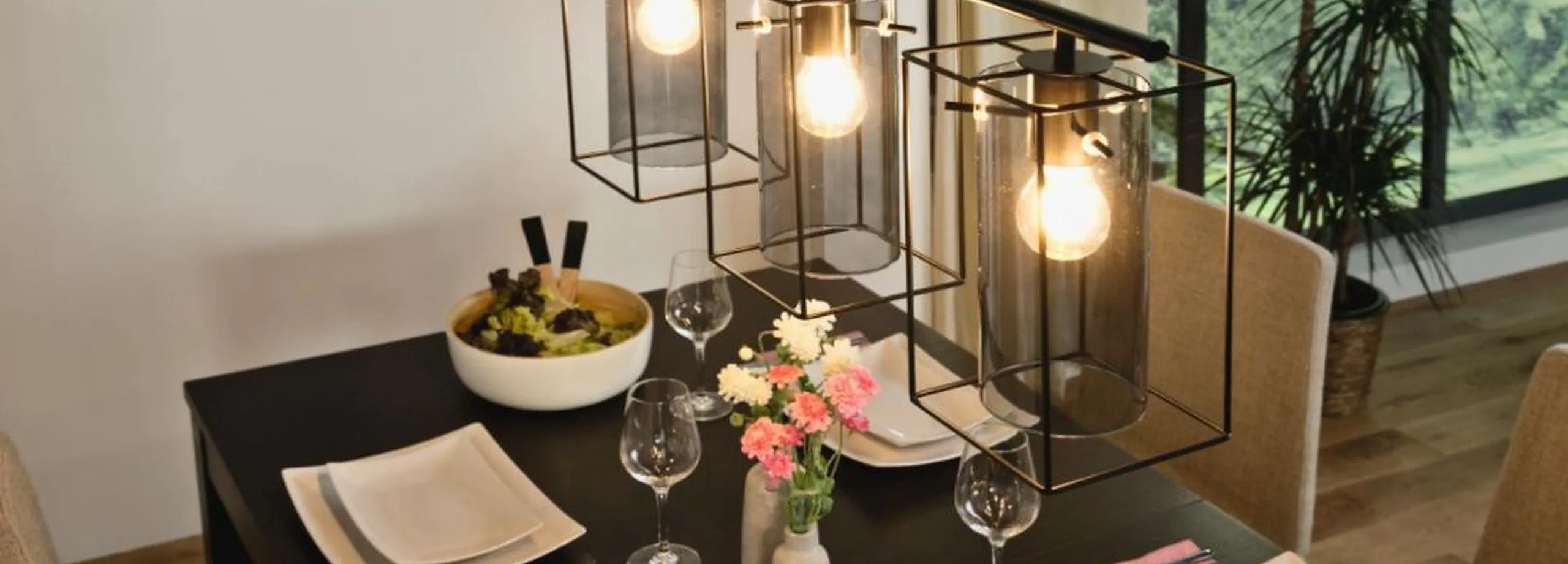 ¿Cómo combinar las lámparas del salón y del comedor?
