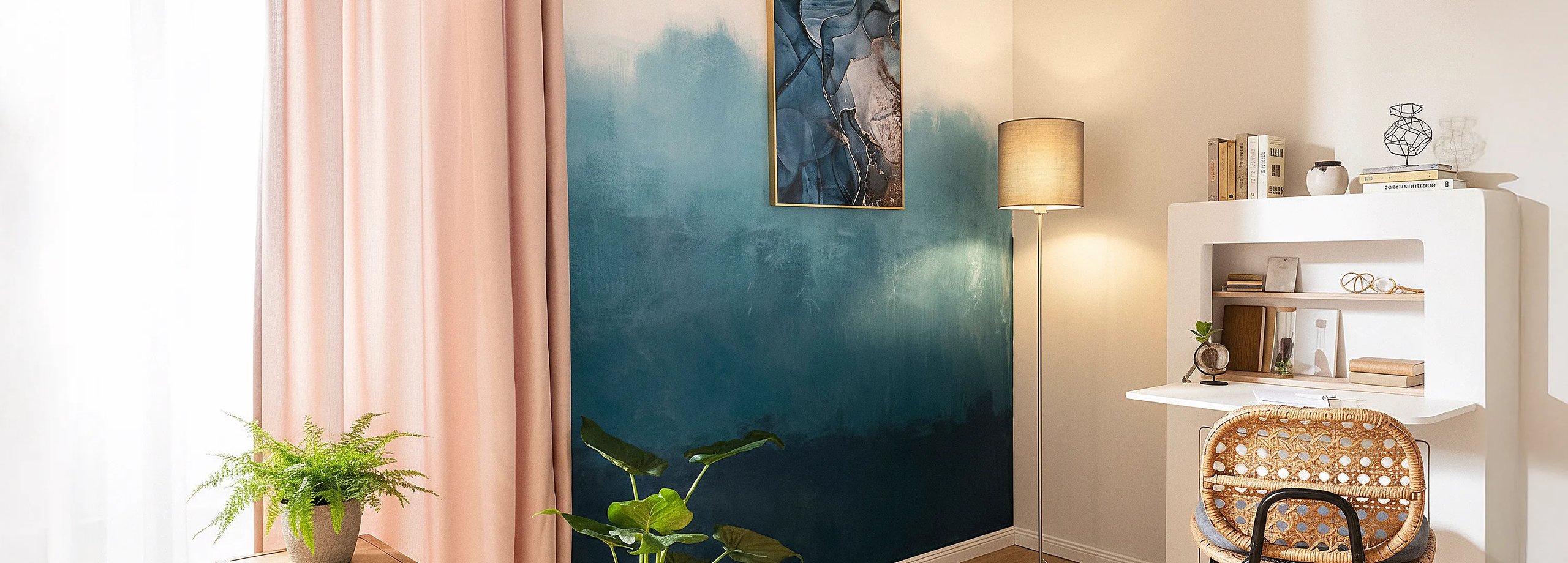 So bringen Sie den Ombré-Look auf Ihre Wände