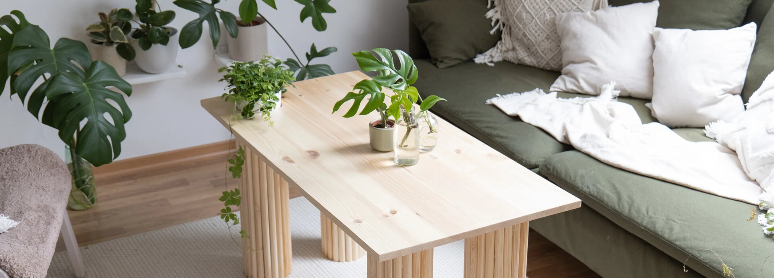 DIY: mesa de centro con espacio integrado para plantas