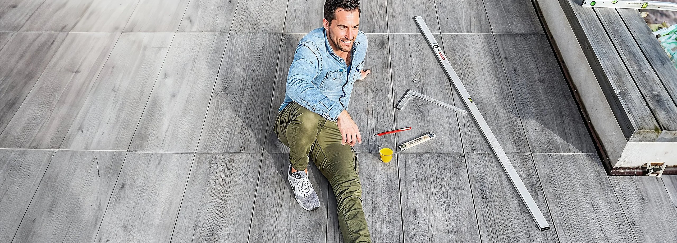 Terrassenplatten verlegen