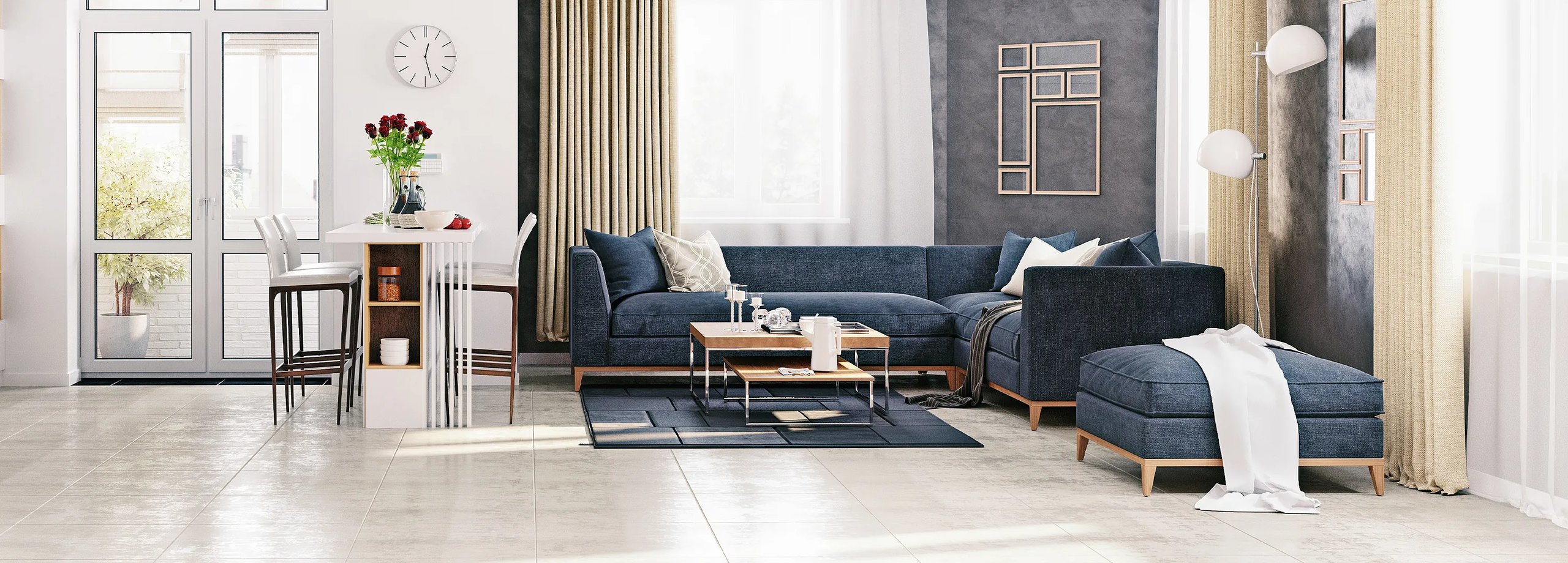 Fliesen für das Wohnzimmer