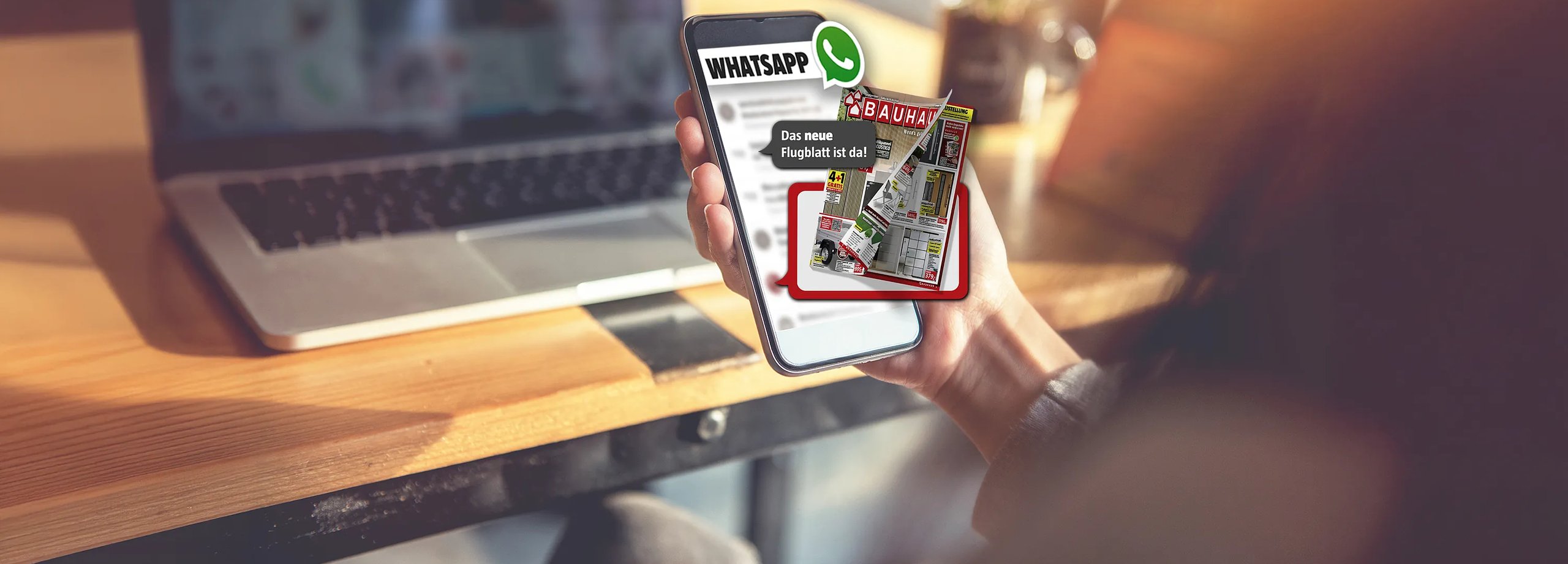 BAUHAUS Flugblatt auf WhatsApp