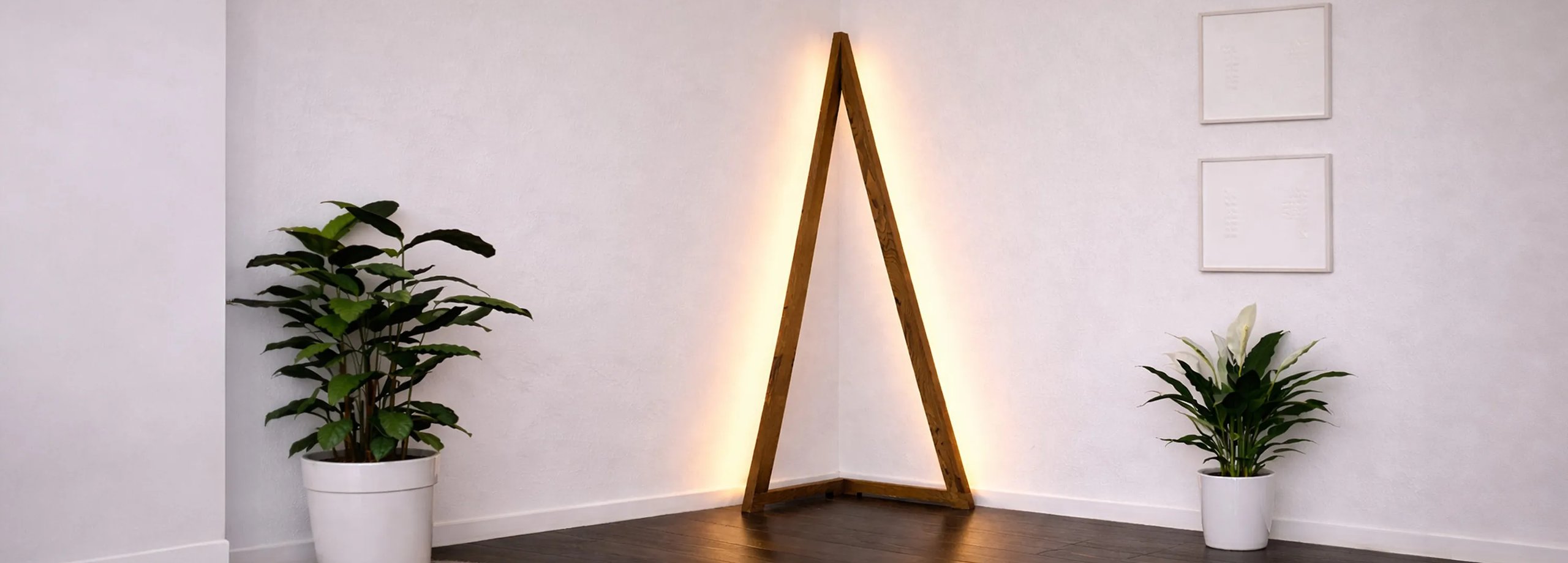 Selbstgemachte Ecklampe