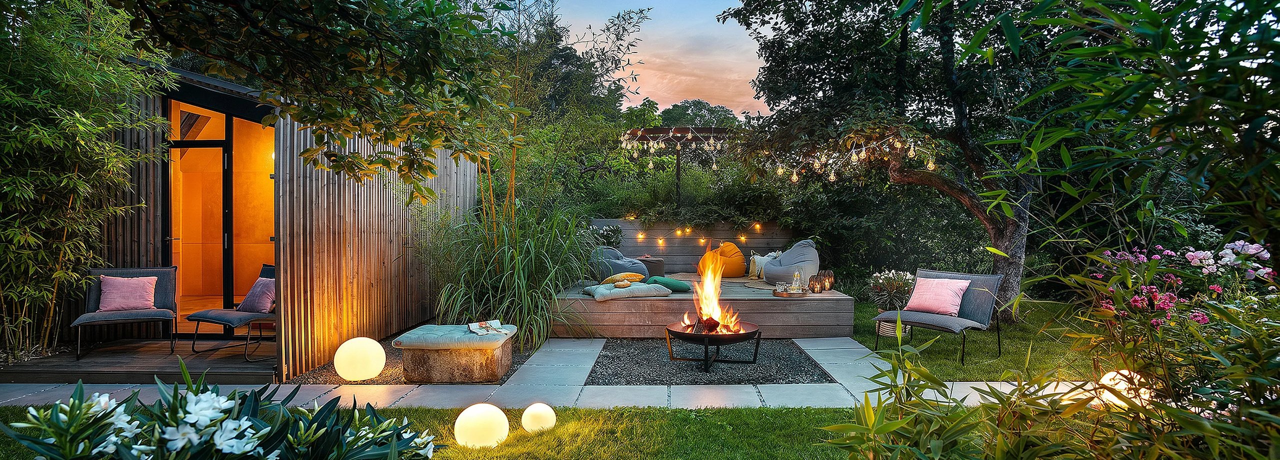 Lagerfeuer-Romantik im Garten