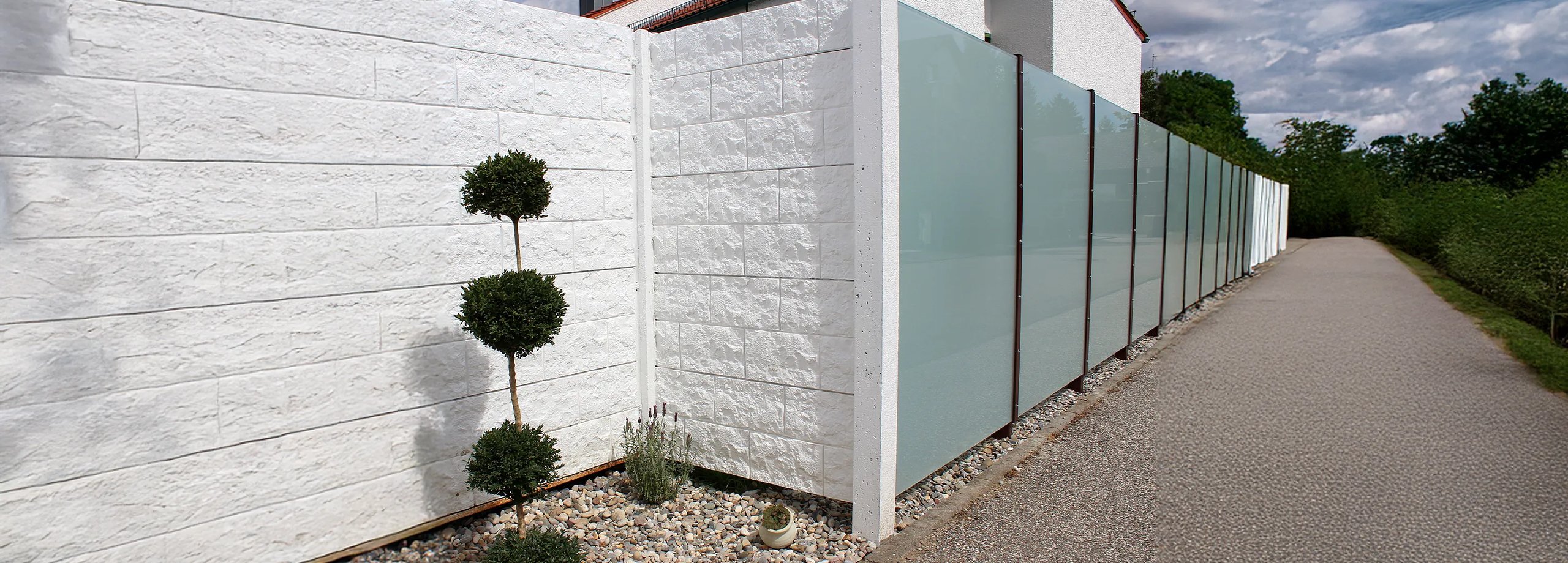 Mauer als Sichtschutz