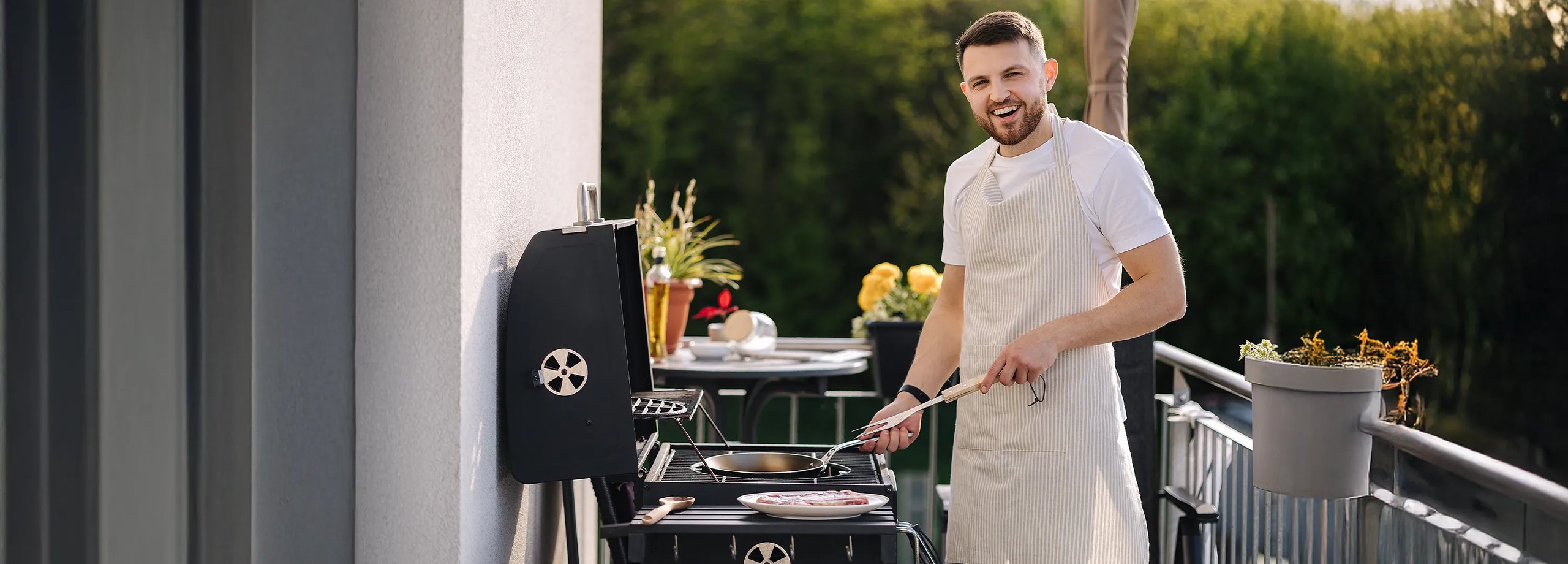 Grillen auf dem Balkon