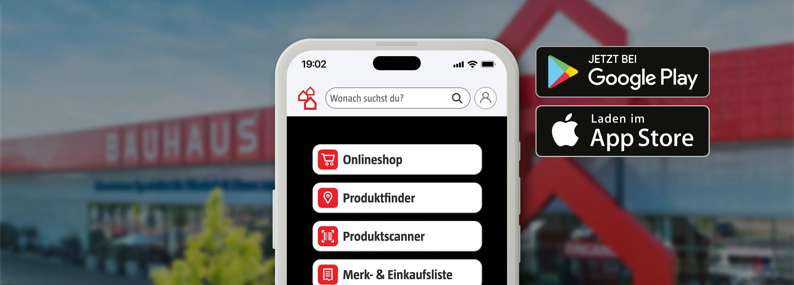 BAUHAUS App im Apple Store und Google Play