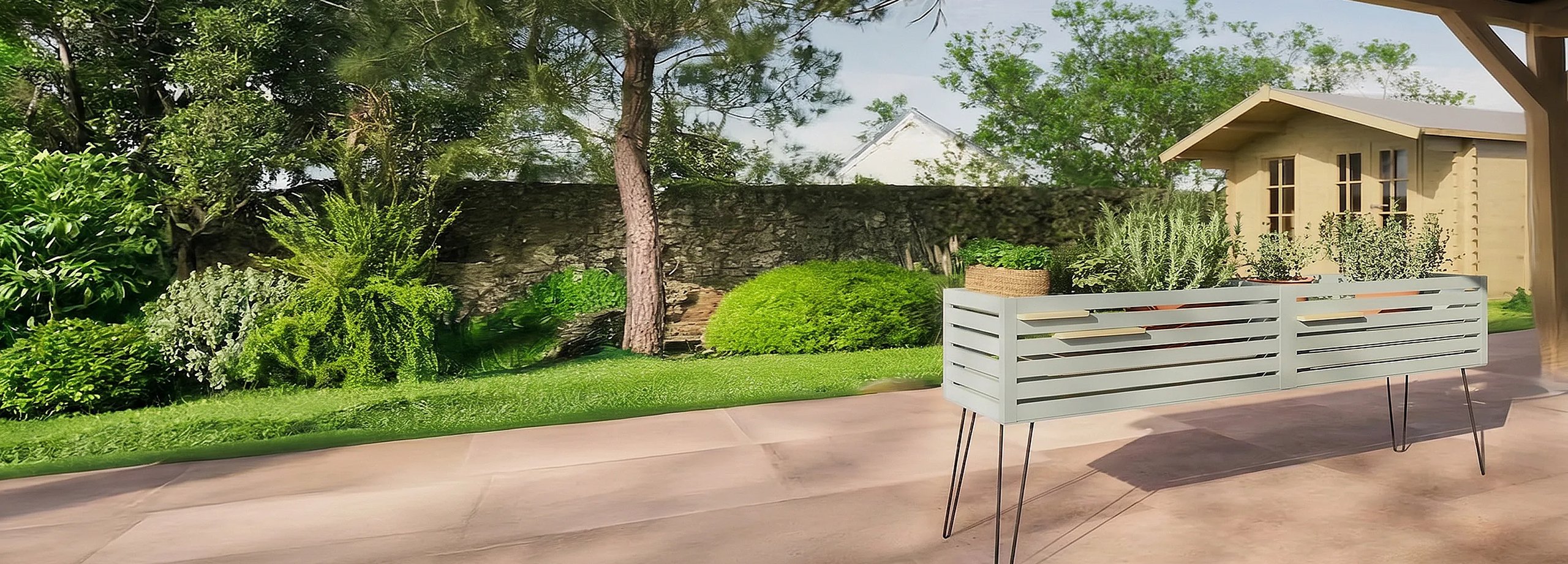 Hochbeet aus Holzkisten für Terrasse oder Balkon