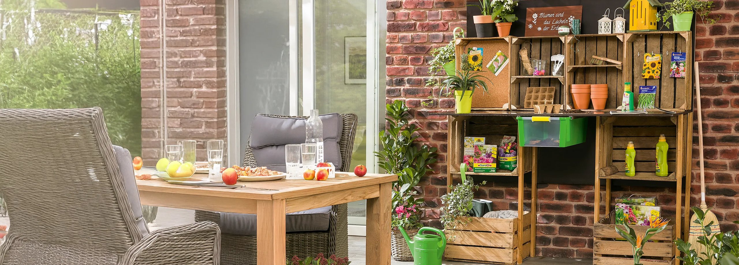 Pflanztisch bauen aus Obstkisten