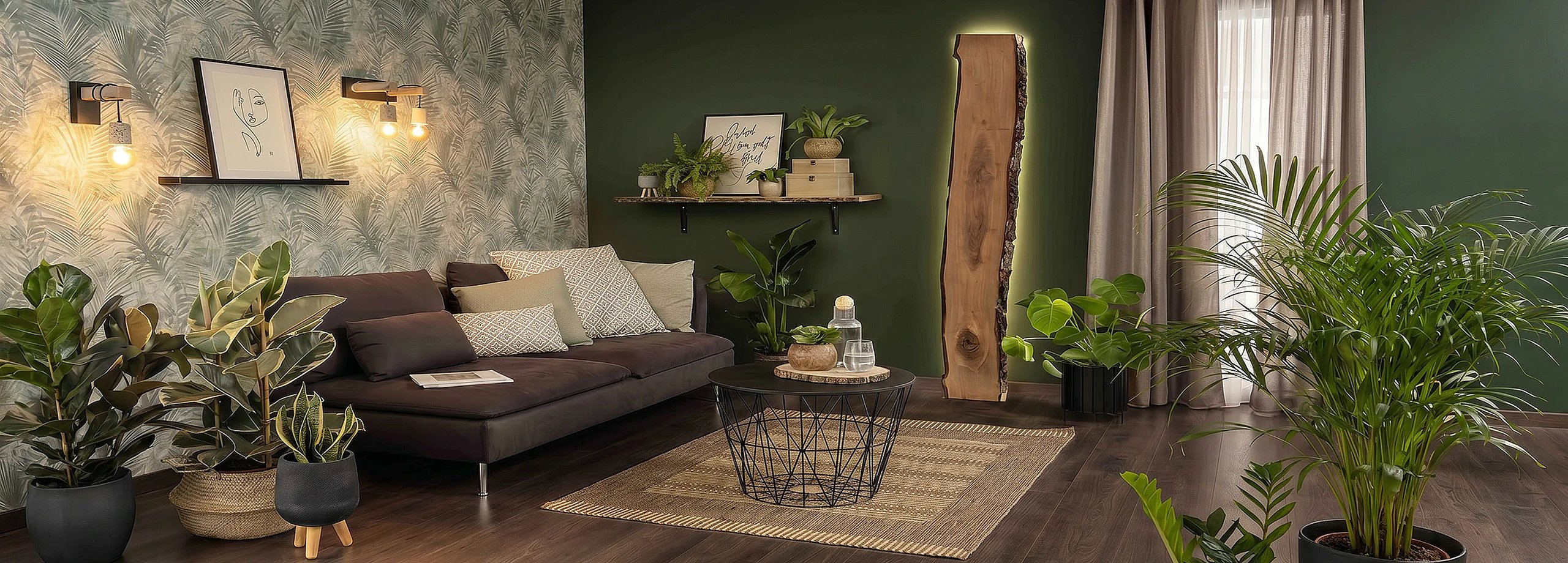 DIY Baumstammleuchte bringt Waldgefühl ins Wohnzimmer