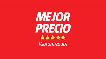 Banner rojo con el texto 'MEJOR PRECIO', cinco estrellas amarillas y '¡Garantizado!'.
