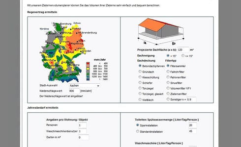 BAUHAUS Zisternenplaner