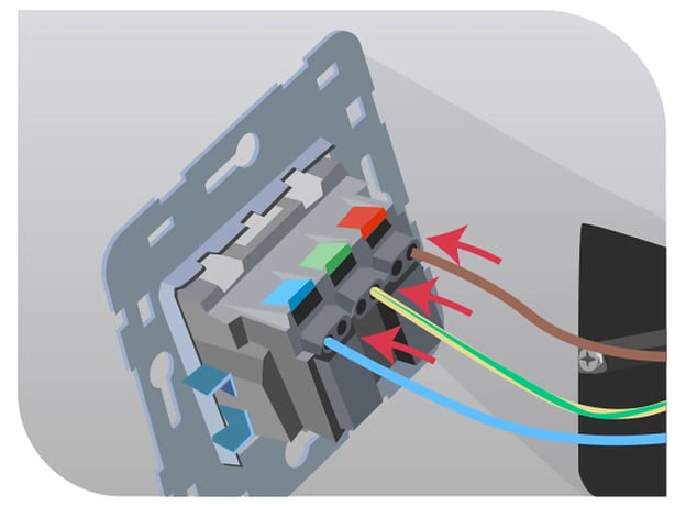 Paso 5: Conecta los cables al nuevo enchufe