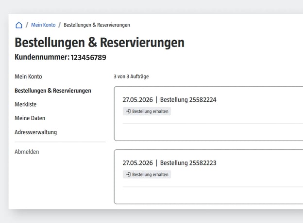Schritt 1: Meine Bestellung finden