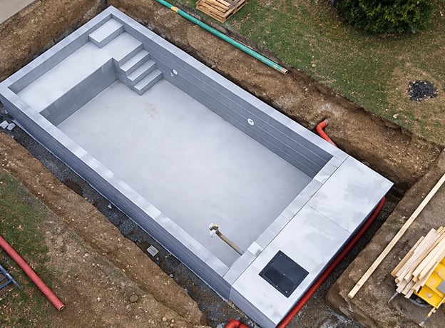 MONTAJE DE PISCINA ENTERRADA
