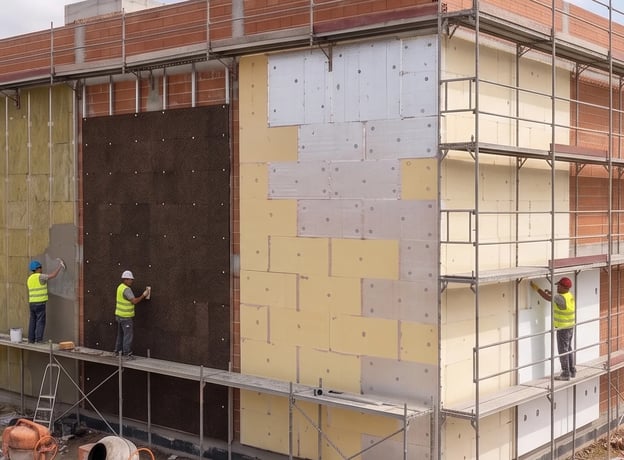 Los materiales más habituales en aislamiento exterior