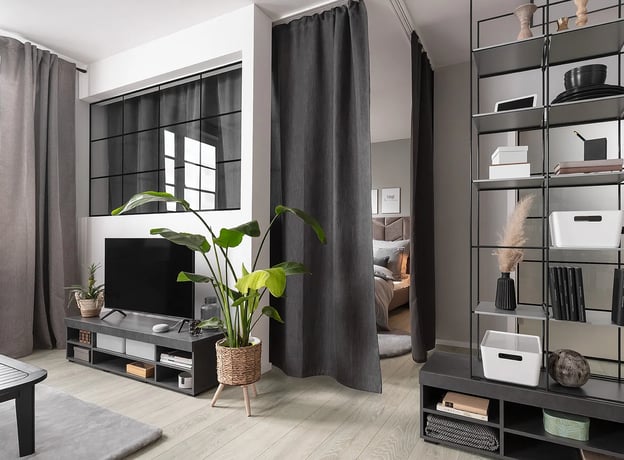 Wie werden Ruhezonen in der Einraumwohnung geschaffen?