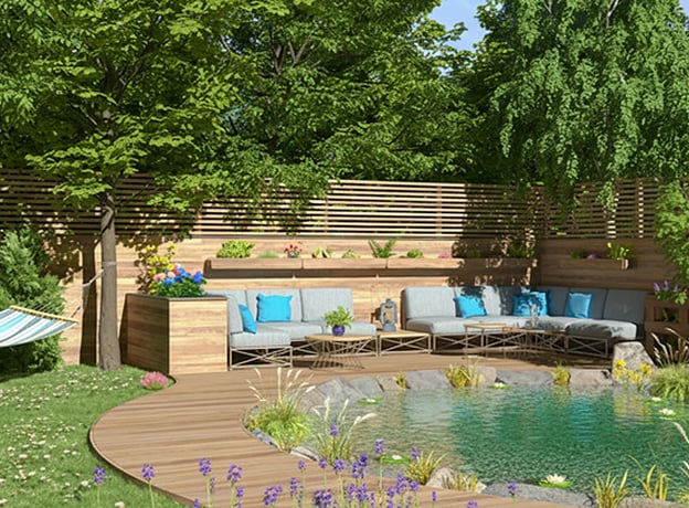 Gartenteich im Juni