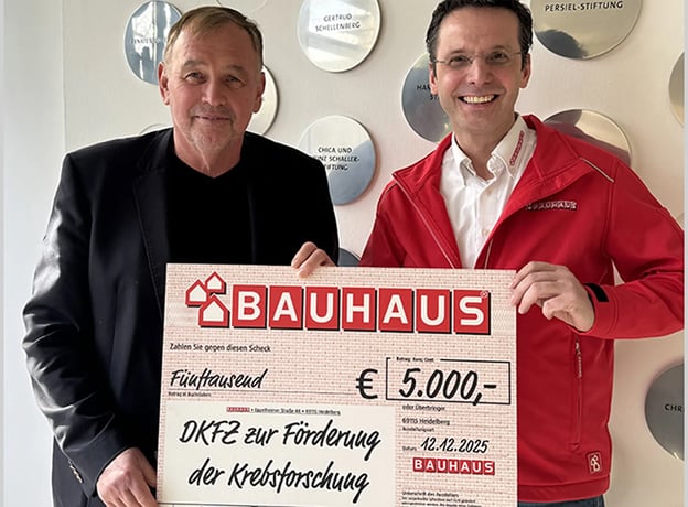 Krebsforschung: BAUHAUS Heidelberg spendet 5.000 Euro an das DKFZ