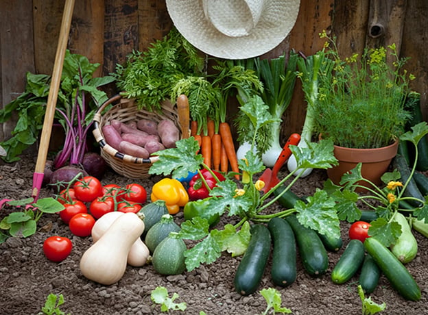 Gemüsegarten im August