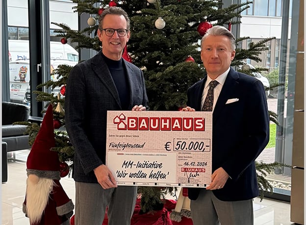 BAUHAUS unterstützt zu Weihnachten soziale Projekte: 50.000 Euro für die Mannheimer Initiative „Wir wollen helfen e.V.“