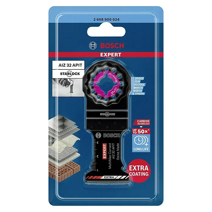 Bosch Expert Tauchsägeblatt MultiMax Precision - 40 x 32 mm - Bosch Expert AIZ 32 APIT MultiMax Sägeblatt für oszillierende Elektrowerkzeuge, ideal zum Sägen verschiedener Materialien dank Starlock-Aufnahme.