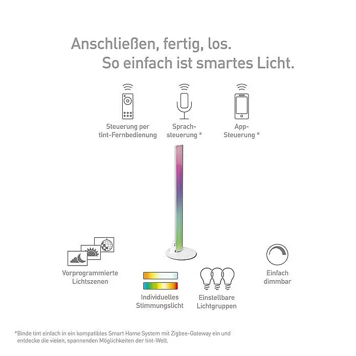 Müller-Licht Tint LED-Unterbauleuchte Talpa - 13 W, Weiß, RGBW, L x B x H: 55 x 5,2 x 3,5 cm - Anwendungsbeispiel