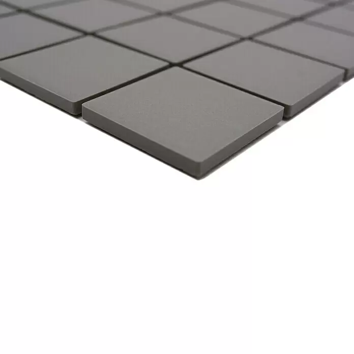 Mosaikfliese Quadrat Uni CU 203 - 29,8 x 29,8 cm, Hellgrau, Matt - Detailaufnahme