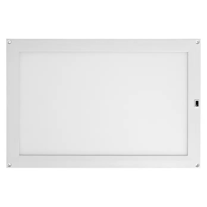 Ledvance LED-Unterbauleuchte Cabinet Sensor - 30 x 20 x 0,8 cm, 7,5 W, Warmweiß, Gesamtstückzahl: 1 Stk. - Ein weißes LED-Panel für Deckenmontage, rechteckig, mit schmalem Rahmen und abgerundeten Ecken, ideal für Büros und Wohnräume.