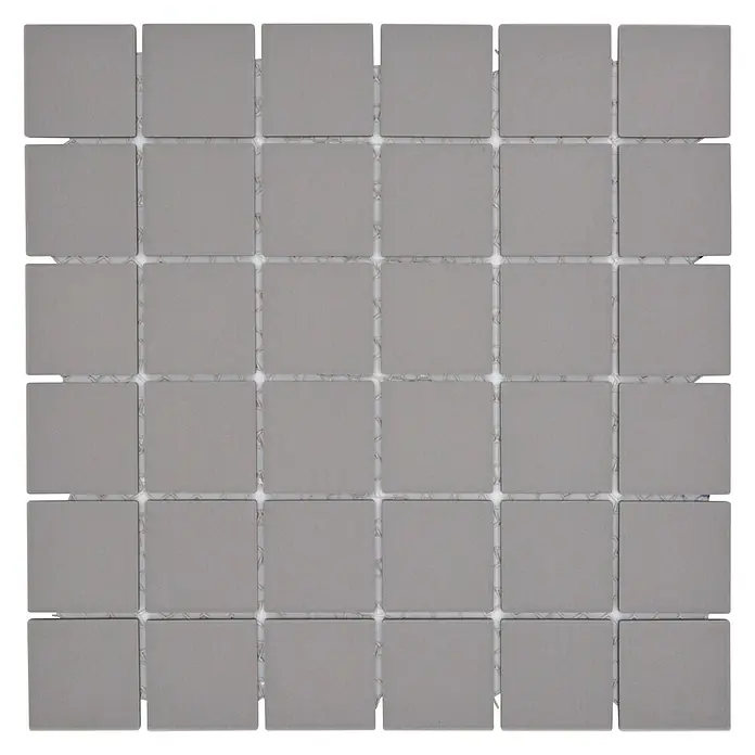 Mosaikfliese Quadrat Uni CU 203 - 29,8 x 29,8 cm, Hellgrau, Matt - Graue Mosaikfliese, ideal für stilvolle Wand- und Bodengestaltung in Bad und Küche. Das quadratische Design sorgt für ein modernes Ambiente.