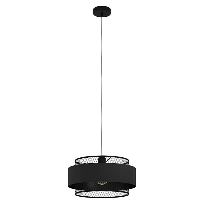 Eglo Pendelleuchte rund (40 W, Ø x H: 400 mm x 110 cm, Schwarz, E27) | BAUHAUS