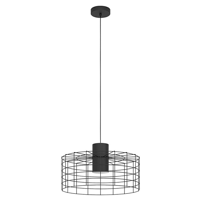 Eglo Pendelleuchte rund MILLIGAN (40 W, Ø x H: 480 mm x 110 cm, Schwarz/Weiss, E27) | BAUHAUS