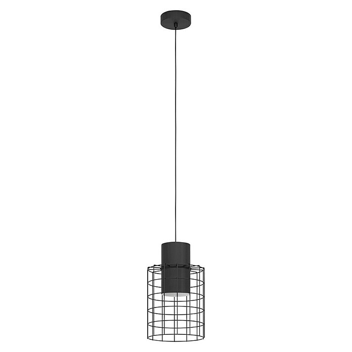 Eglo Pendelleuchte rund MILLIGAN (40 W, Ø x H: 200 mm x 110 cm, Schwarz/Weiss, E27) | BAUHAUS