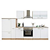 Respekta Composición de cocina (Ancho: 300 cm, Con dispositivos eléctricos, Blanco)