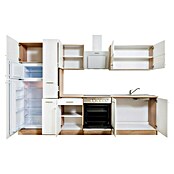 Respekta Composición de cocina (Ancho: 300 cm, Con dispositivos eléctricos, Blanco)