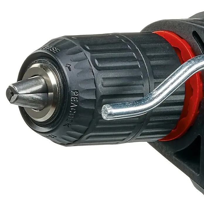 Einhell Schlagbohrmaschine TC-ID 720/1 E Kit - 720 W, Schnellspannbohrfutter - Detailaufnahme einer Bohrmaschine, die die Funktionalität und Präzision des Werkzeugs hervorhebt.