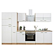 Respekta Composición de cocina (Ancho: 300 cm, Con dispositivos eléctricos, Blanco)