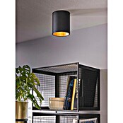 Eglo LED-Deckenleuchte rund (3,3 W, Schwarz/Gold, Ø x H: 10 x 12 cm)