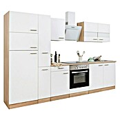 Respekta Composición de cocina (Ancho: 300 cm, Con dispositivos eléctricos, Blanco)