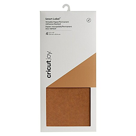 Cricut Joy Aufkleber Smart Label (4 Stk., Kraftpapier-Braun, 30,4 x 13,9 cm)