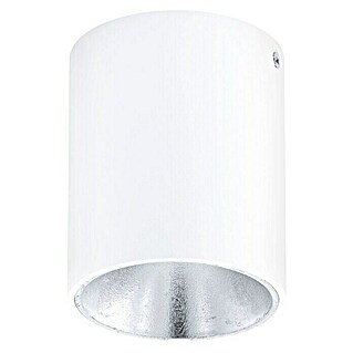 Eglo LED-Deckenleuchte rund Polasso (3,3 W, Ø x H: 100 mm x 120 cm, Weiß/Silber, Warmweiß)