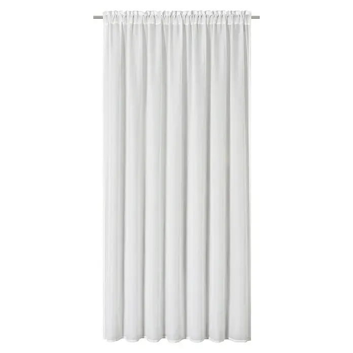 Elbersdrucke Vorhang Spume - Offwhite, 255 x 200 cm, 100% Polyester - Elegante weiße Gardine mit Kräuselbandaufhängung für ein stilvolles und helles Ambiente im Raum. Schlichte Eleganz für Fensterdekoration.