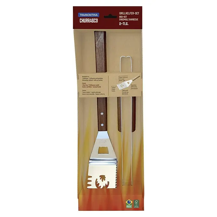 Tramontina Churrasco Grillbesteck - 2 -tlg. - Tramontina Churrasco Grillhelfer-Set, bestehend aus Grillzange und Grillwender, ideal für ein perfektes BBQ-Erlebnis.