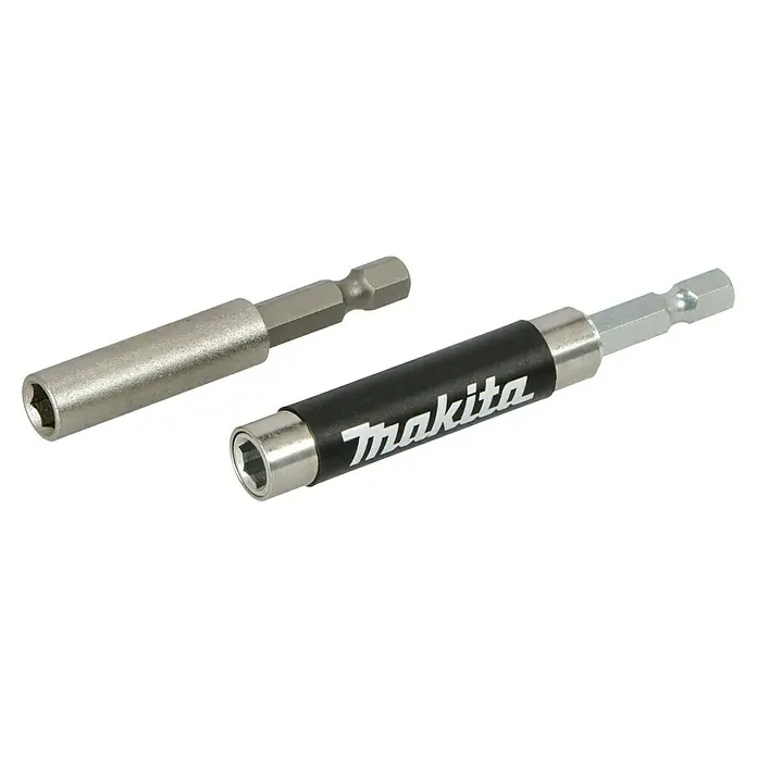 Makita Werkzeugkoffer E-10883 - L x B x H: 420 x 312 x 130 mm, 221 -tlg. - Zwei Schraubendreher-Bithalter, einer davon mit Makita-Logo. Diese Bithalter sind unverzichtbare Werkzeuge für jeden Handwerker oder Heimwerker.