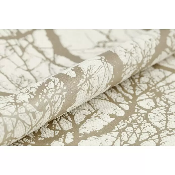 Rasch Tapetenwechsel Vliestapete Äste - Beige/Bronze, Floral, 10,05 x 0,53 m - Detailaufnahme