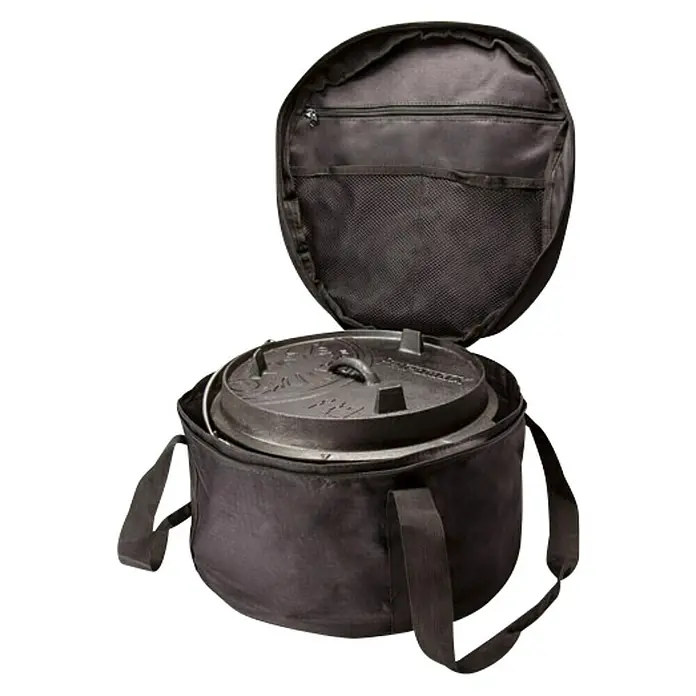 Petromax Transporttasche FT 4,5 - Ø x H: 30 x 19,5 cm, Polyester - Tragetasche für Dutch Oven mit Deckel und praktischen Fächern für Zubehör, ideal für Camping und Outdoor-Abenteuer.